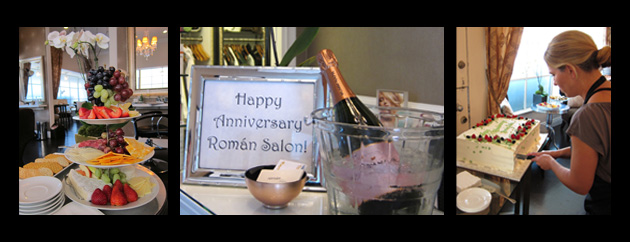 Roman Salon celebrity hair salon anniversay party